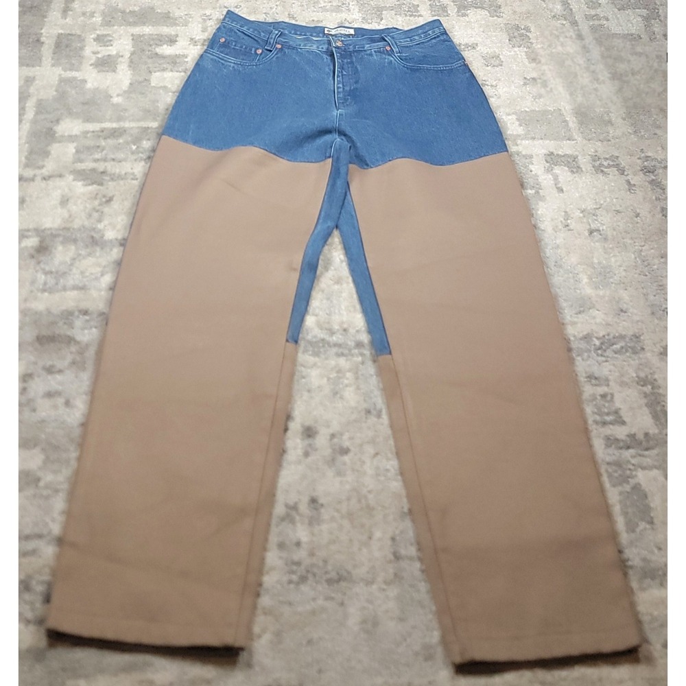 Columbia Tough Mother Reenforced Brush Guard Canvas Blue Jeans Sz 36x32